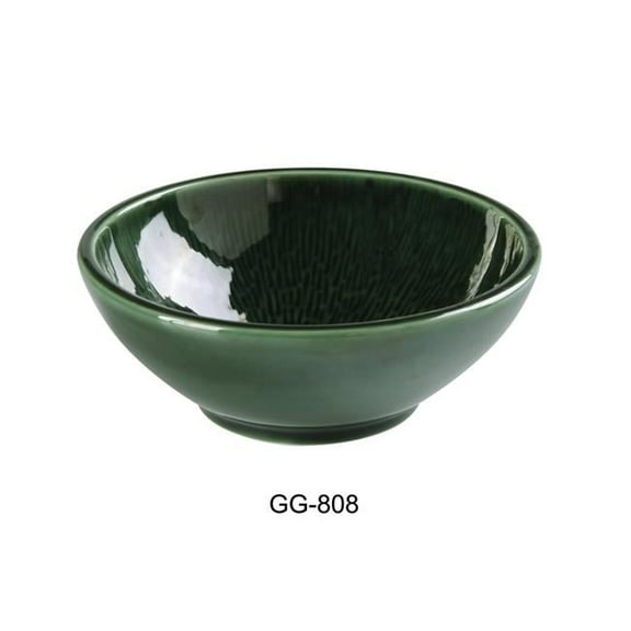 Yanco GG-808 32 oz Green Gem Noodle Bowl, Green - 8.125 x 2.625 in. - Pack of 12