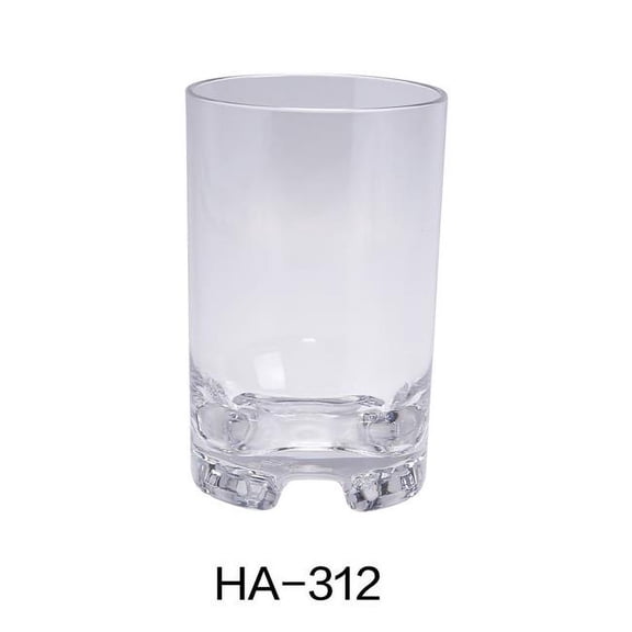 Yanco HA-312 4.75 x 3 in. Hawaii Plastic Rocks Cup, Clear - 12 oz - Pack of 24