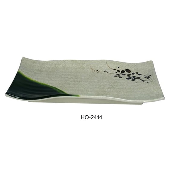 Yanco HO-2414 Honda Ripple Plate, Rectangular, 13" Length, 9" Width, Melamine, Pack of 36