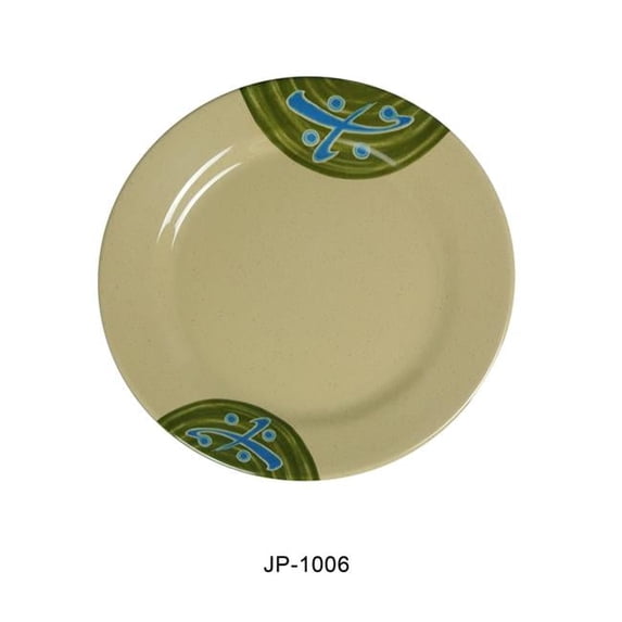 Yanco JP-1006 6 in. Japanese Round Plate - Melamine, Multi Color - Pack of 48
