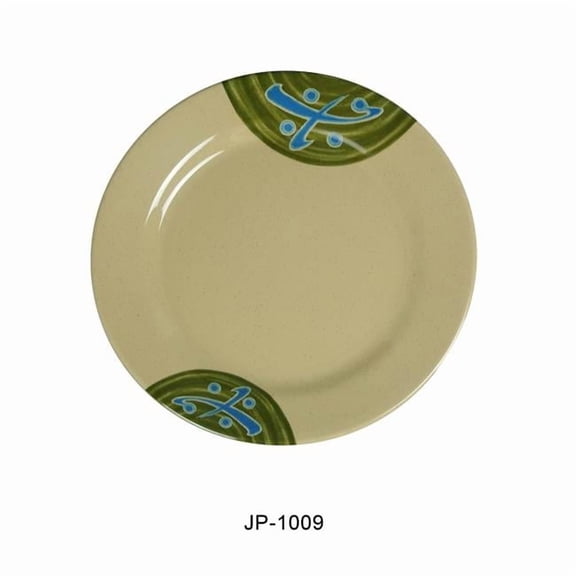 Yanco JP-1009 9 in. Japanese Round Plate - Melamine, Multi Color - Pack of 24