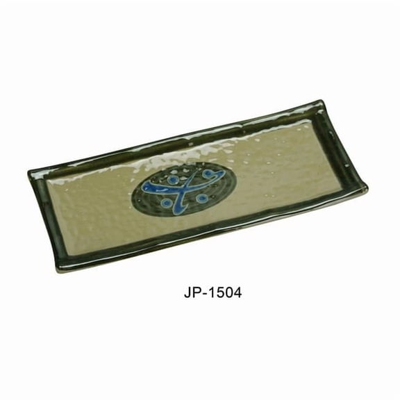 Yanco JP-1504 Japanese Rectangular Plate, 10.25" Length, 4.25" Width, Melamine, Pack of 24