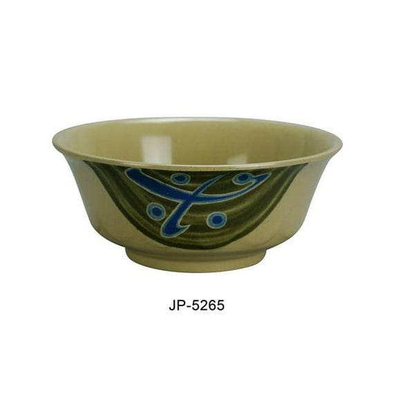 Yanco JP-5265 6 in. 20 oz Japanese Curved Noodle Bowl - Melamine - Pack of 48