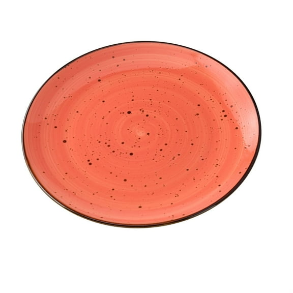 Yanco LY-1107CR Lyon-Coral, Chinaware 7 1/4" X 3/4" COUPE PLATE CORAL, Coral, Microwave & Dishwasher Safe, Pack of 36