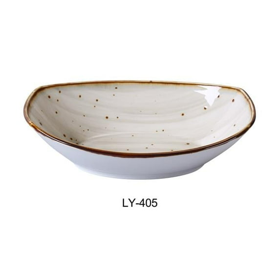 Yanco LY-405 Lyon 5.5 in. Small Oval Bowl, Reactive Glaze - 5 oz - Pack of 36