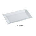 thumbnail image 1 of Yanco ML-216 Porcelain Rectangular Plate, Super White - 16 x 9.5 in. - Pack of 6, 1 of 1