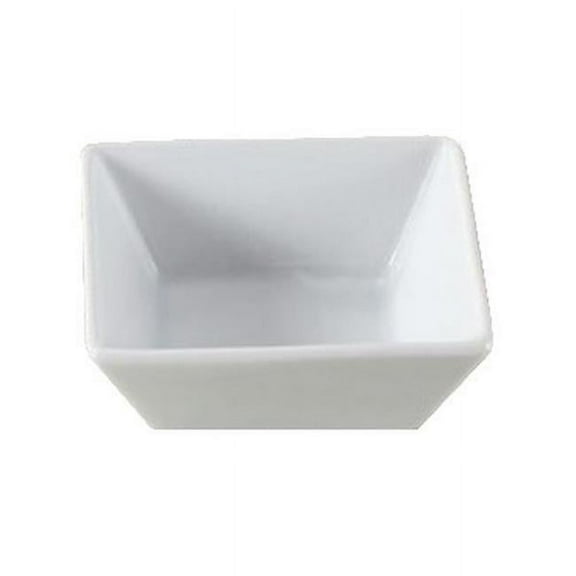 Yanco ML-703 3 in. Square Porcelain Deep Dessert Bowl, Super White - 5.5 oz - Pack of 36