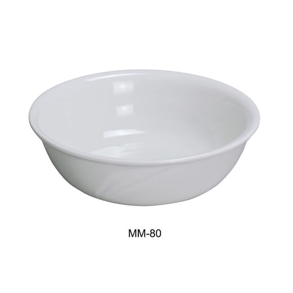 Yanco MM-80 7 in. Miami Porcelain Bowl, Bone White - 25 oz - Pack of 24