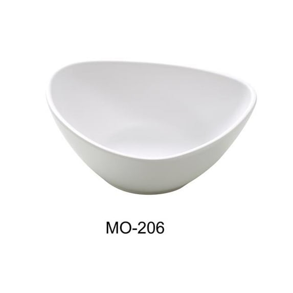 Yanco MO-206 6 in. Moderne Melamine Triangle Plate, White - 12 oz - Pack of 48