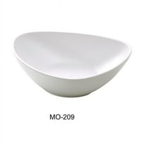 Yanco MO-209 9 in. Moderne Melamine Triangle & Soup Plate, White - 36 oz - Pack of 24
