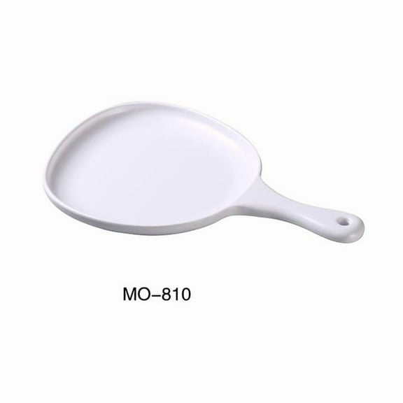 Yanco MO-810 12 x 8 x 1 in. Moderne Melamine Pan Plate with Handle, Matte - Pack of 12