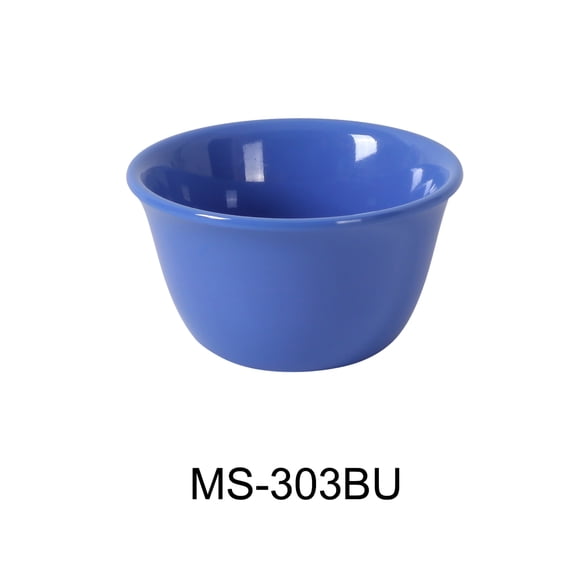 Yanco MS-303BU Mile Stone Bouillon Cup, 7 oz Capacity, 2" Height, 4" Diameter, Melamine, Bule Color, Pack of 48