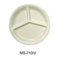 thumbnail image 1 of Yanco MS-710IV 10.25 in. Mile Stone Three Compartment Plate - Melamine, Ivory - Pack of 24, 1 of 1