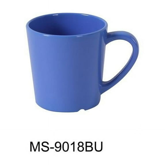 Yanco MS-9018BU 3 in. 7 oz Mile Stone Coffee, Tea Mug & Cup - Melamine, Blue - Pack of 48