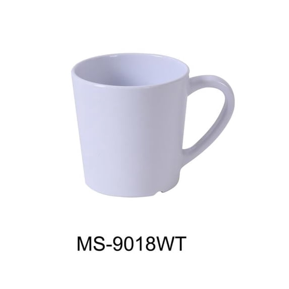 Yanco MS-9018WT 7 oz Mile Stone Coffee & Tea Mug, White - 3 x 3 in. - Pack of 48