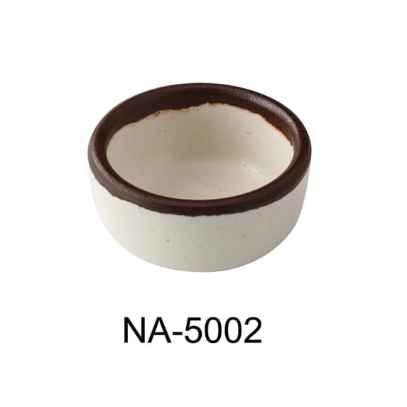Yanco NA-5002 Nature Art 2.5 x 1.25 in. Sauce Dish, White - 1.5 oz - Melamine - Pack of 72
