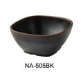 thumbnail image 1 of Yanco NA-505BK Nature Art 4.5 x 2 in. Square Miso Soup Bowl, Black - 10 oz - Melamine - Pack of 48, 1 of 1