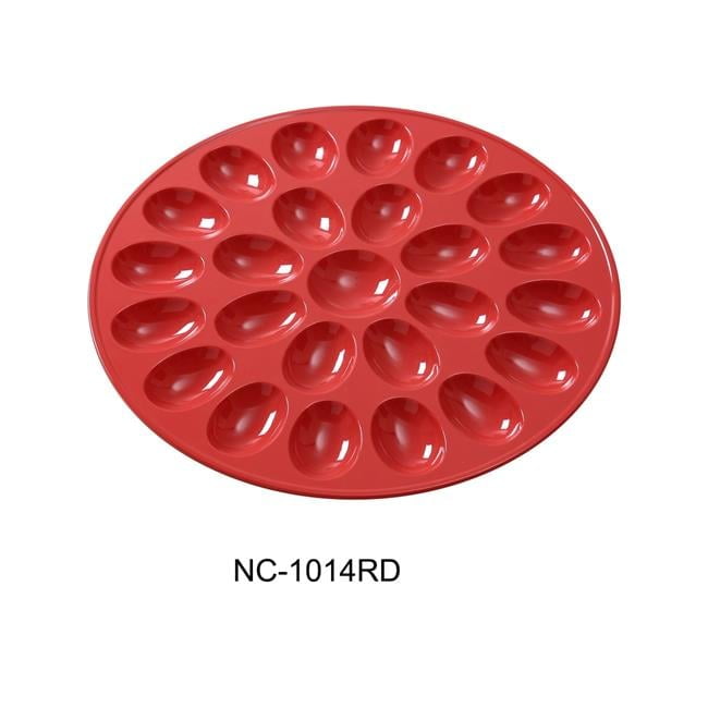 Yanco NC-1014RD 12.5 in. Melamine 24-Egg Holder Accessaries, Red - Pack of 12