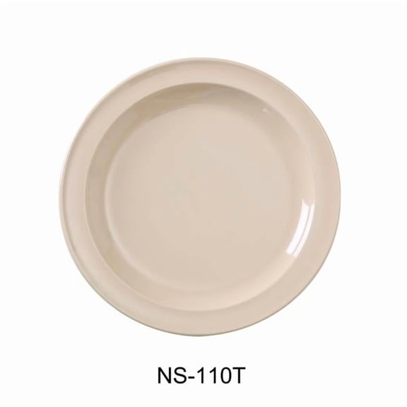 Yanco NS-110T Nessico Round Dinner Plate, 10.25" Diameter, Melamine, Tan Color, Pack of 24
