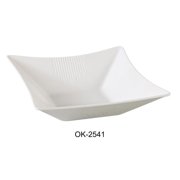 Yanco OK-2541 11 x 11 x 2.75 in. Osaka-2 Sea Food Square Bowl, White - Pack of 12