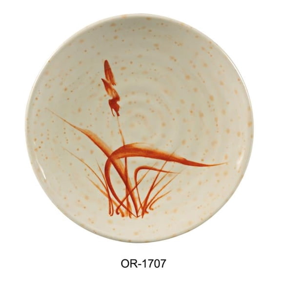Yanco OR-1707 7.5 in. Orchis Round Plate, Gold - Pack of 48