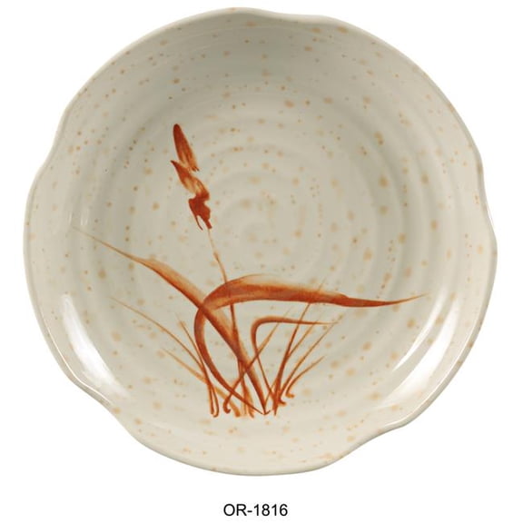 Yanco OR-1816 16 in. Orchis Lotus Shape Plate - Pack of 12