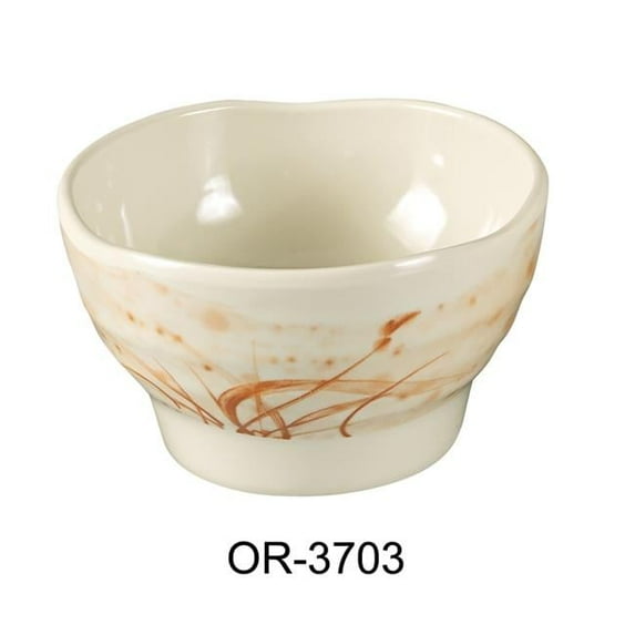Yanco OR-3703 Orchis Dish Saucer, 3 oz Capacity, 1.5" Height, 3" Diameter, Melamine, Gold Color, Pack of 72