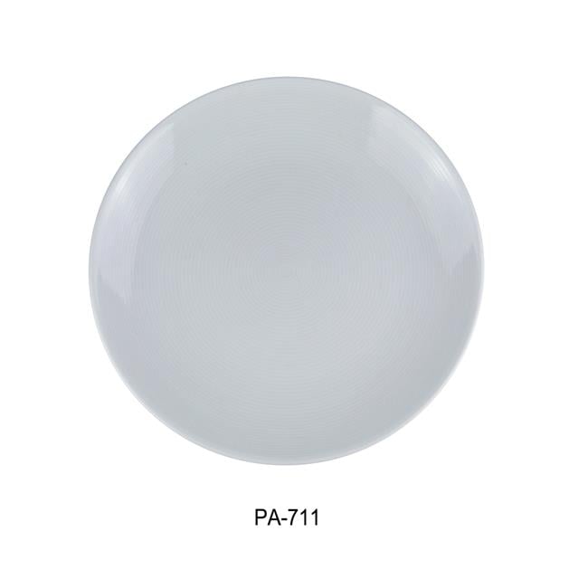 Yanco PA-711 Porcelain Coupe Plate, Super White - 11 in. - Pack of 12