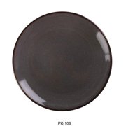 Yanco PK-108 Peacock 8-1/4 X 3/4 COUPE PLATE, China, Gray, Pack of 24