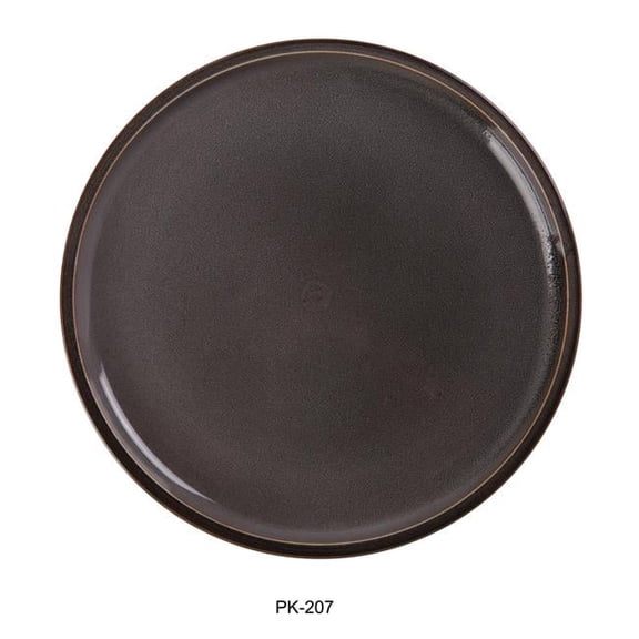 Yanco PK-207 Peacock 7" X 3/4" ROUND PLATE WITH UPRIGHT RIM, China, Gray, Pack of 36