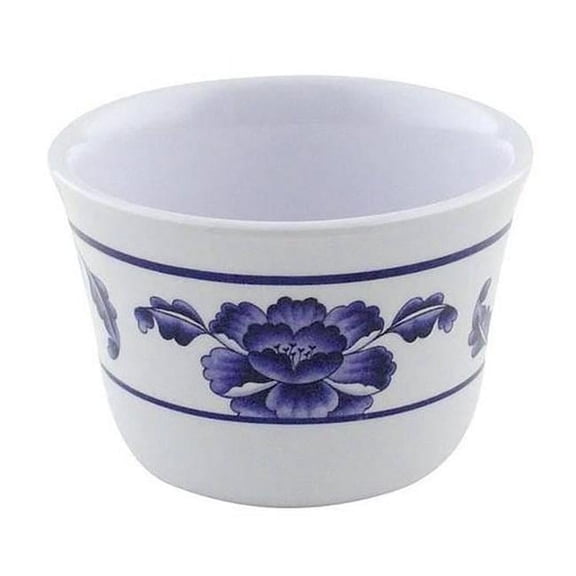 Yanco PO-9152 Peony Melamine Tea Cup - White & Blue