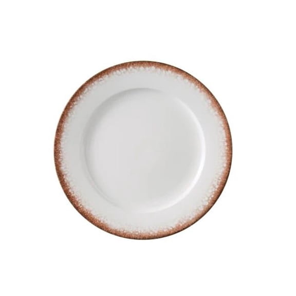 Yanco International PR-109 9.25 x 0.87 in. Porto Dinner Plate - White & Brown