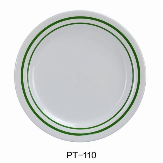Yanco PT-110 10 in. Pine Tree Round Dinner Plate - Pack of 24