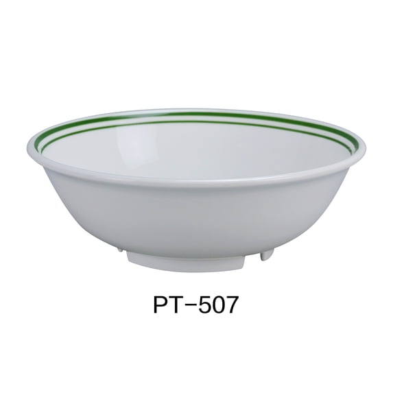 Yanco PT-507 Pine Tree Rim Soup Bowl, 32 oz Capacity, 7.5" Diameter, 2.5" Height, Melamine, Pack of 48
