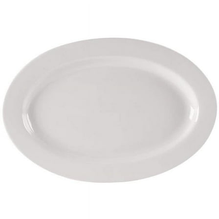 Yanco RE-14 China Recovery Oval Platter, American White - 12.5 x 9 in. - Pack of 12
