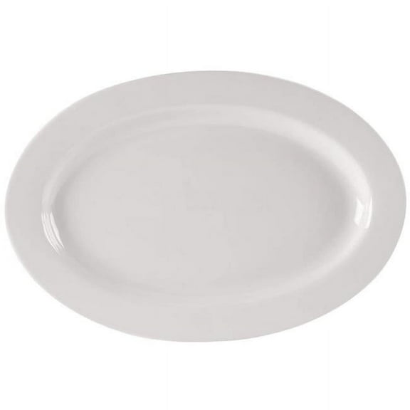 Yanco RE-14 China Recovery Oval Platter, American White - 12.5 x 9 in. - Pack of 12