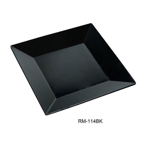 Yanco RM-114BK Rome Square Plate, Black - Pack of 12