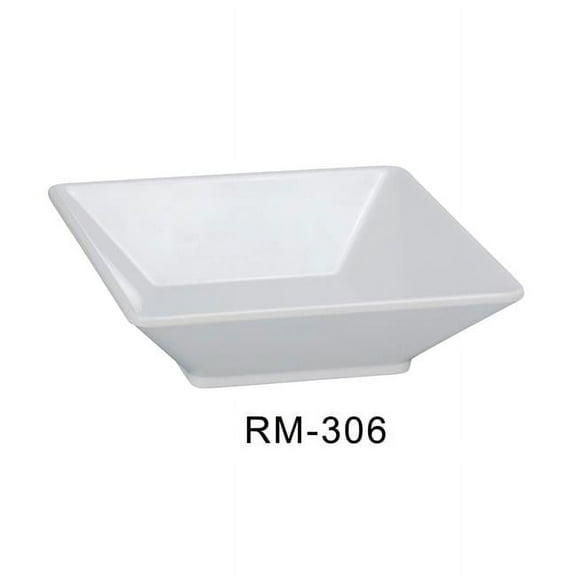 Yanco RM-306 Rome Square Deep Plate, White - 14 oz - Pack of 48