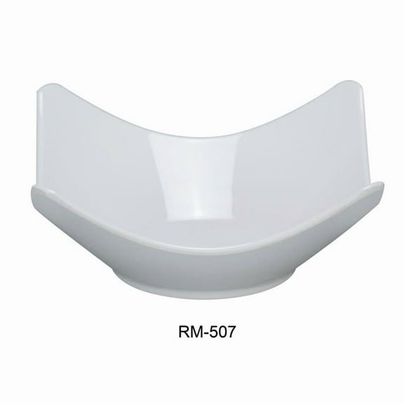 Yanco RM-507 Rome 7.25" Square Salad Bowl, 16 oz Capacity, Melamine, White Color, Pack of 48