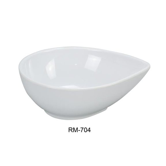 Yanco RM-704 Rome Water Drop Shape Dish, White - 4 oz - Pack of 72