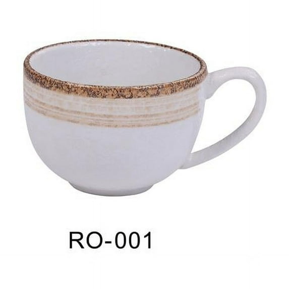 Yanco RO-001 3.5 x 2.5 in. Rockeye-2 Porcelain Two-Tone Cup - 7 oz - Pack of 36