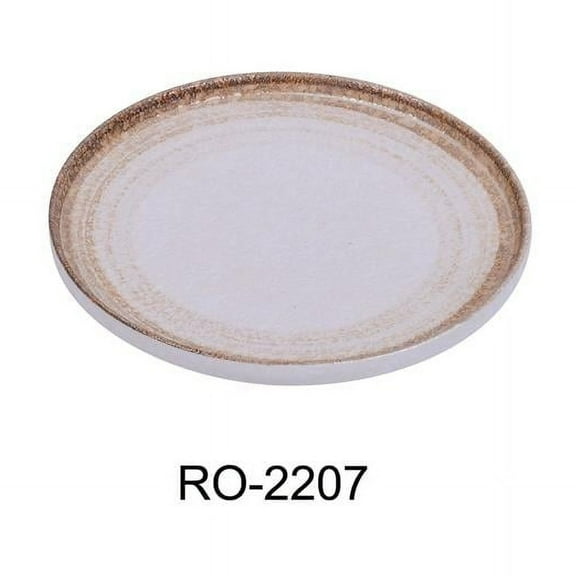 Yanco RO-2207 7.25 x 0.875 in. Rockeye-2 Porcelain Two-Tone Round Plate - Pack of 36