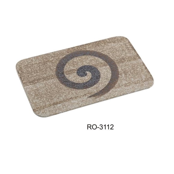 Yanco RO-3112 7.75 x 11.75 in. Rockeye Rectangular Display Two-Tone China Plate - Pack of 12