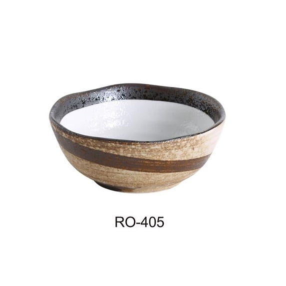 Yanco RO-405 2.125 x 4.5 in. Rockeye Miso China Two-Tone Soup Bowl - 8 oz - Pack of 36