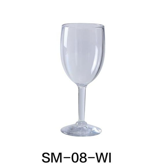 Yanco SM-08-WI 8 oz Stemware Wine Glass, Clear - 2.75 x 7 in. - Pack of 24