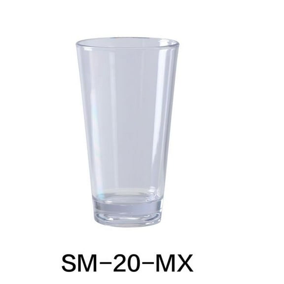 Yanco SM-20-MX Stemware Mixing Cup, 20 oz Capacity, 6.25" Height, 3.5" Diameter top, Plastic, Clear Color, Pack of 24