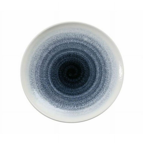 Yanco UN-109 Universe Chinaware 9.75 x 1 in. Couple Plate - White & Blue