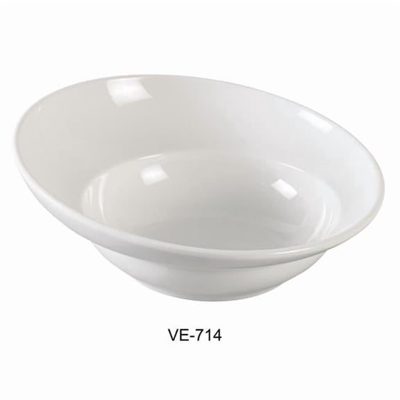 Yanco VE-714 14 in. 86 oz Venice Sheer Salad Bowl - Melamine, White - Pack of 6