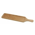 thumbnail image 1 of Yanco WD-2423 Wooden Tray Melamine 23.50 x 5.50 in. Rectangular Tray with Handle - Golden Oak, 1 of 1
