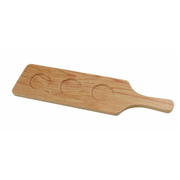 Yanco WD-2717 Wooden Tray Melamine 17 x 4.75 in. Rectangular Tray with Handle - Golden Oak